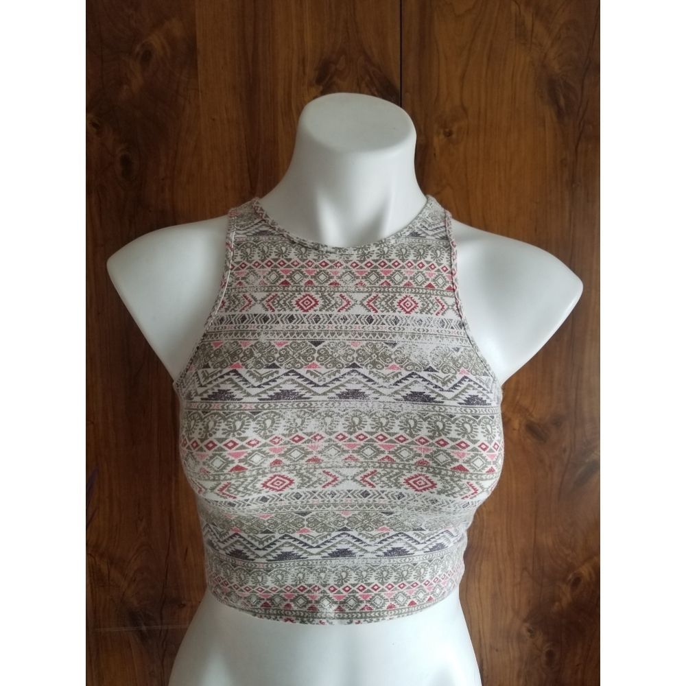 Aeropostal Aztec Western Crop Top